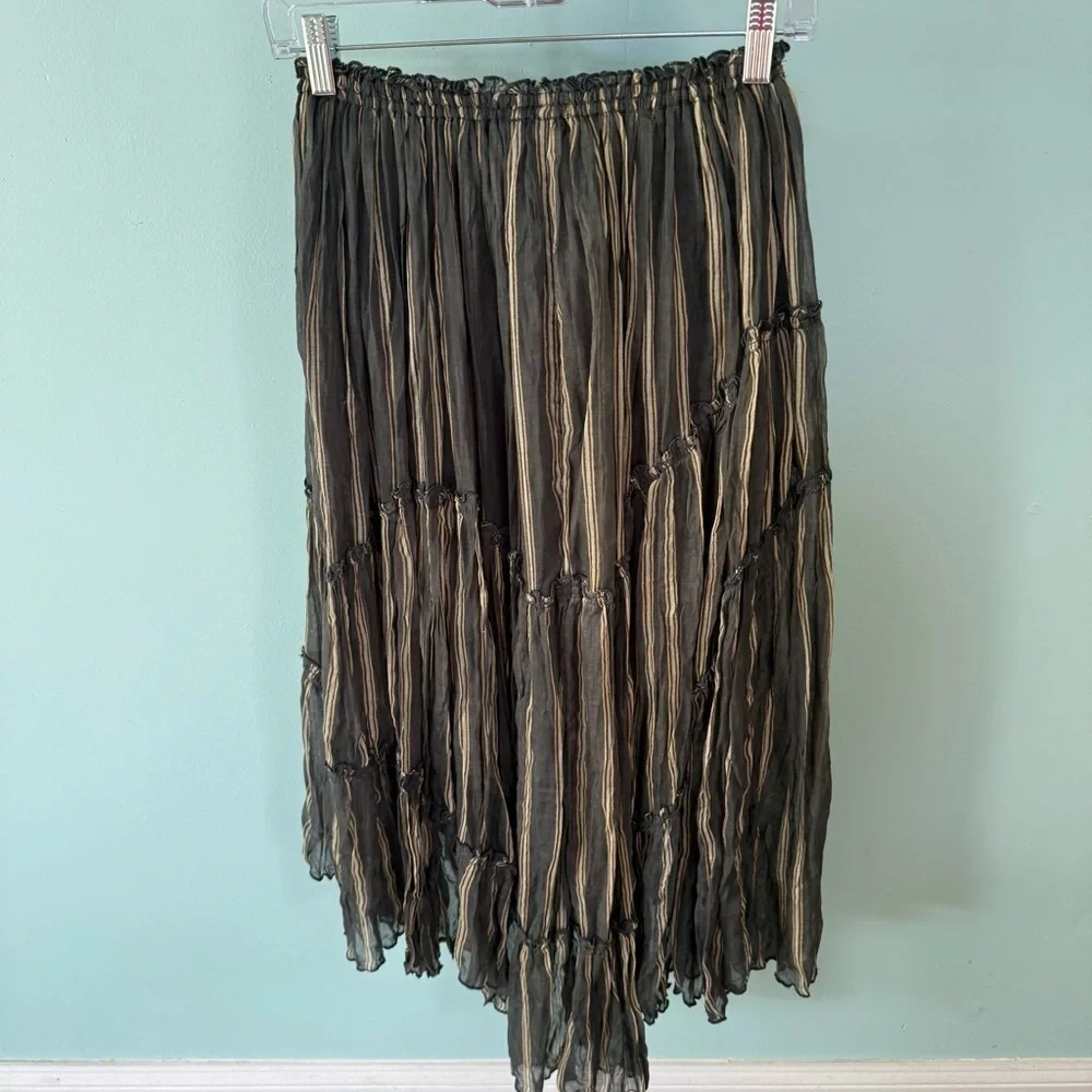 Free People One Ember Printed Midi Skirt With Pockets Size Extra Small - Picture 10 of 12